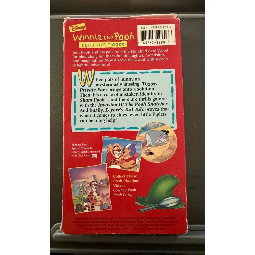 Disney Winnie the Pooh Playtime Detective Tigger VHS Video Tape Cartoon Vtg 90s‎